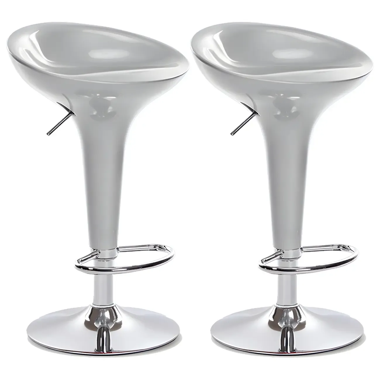 Adjustable Swivel Bar Stools Chrome Kitchen Island Image - 34
