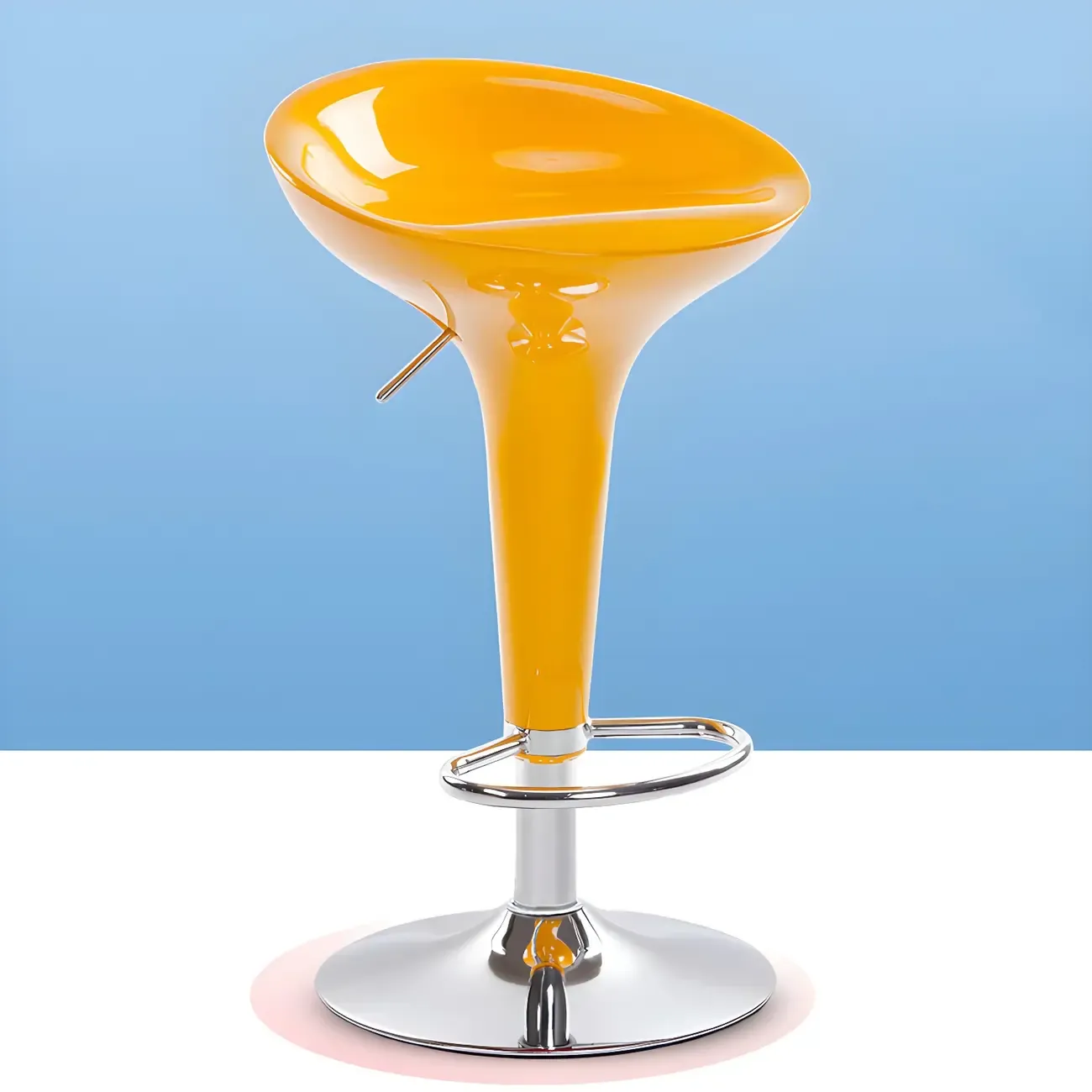 Plastic Chrome Swivel Bar Stool Height Adjustable | HomeyFad