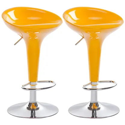 Adjustable Swivel Bar Stools Chrome Kitchen Island Image - 37