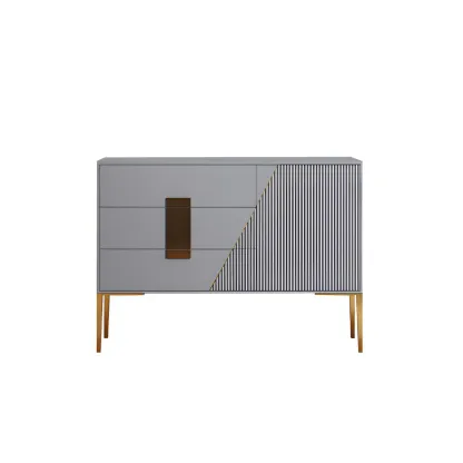 Glam Sleek Wooden Sideboard with Drawers  Image - 4