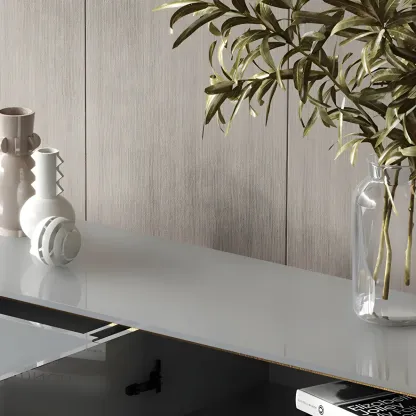 Glam Sleek Wooden Sideboard with Drawers  Image - 10