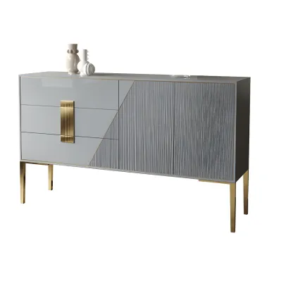 Glam Sleek Wooden Sideboard with Drawers  Image - 16