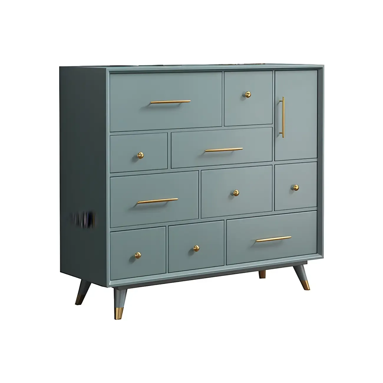 Glam Birch Wood Buffet Table with Multi-Drawers Image - 6