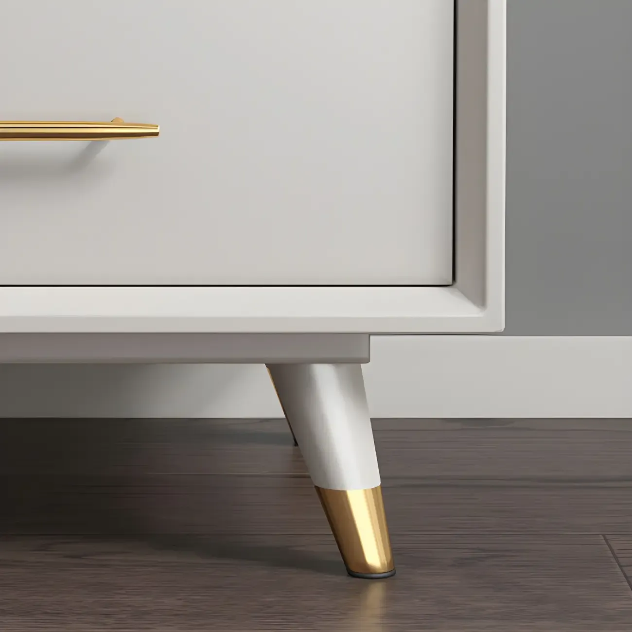 Glam Birch Wood Buffet Table with Multi-Drawers Image - 8