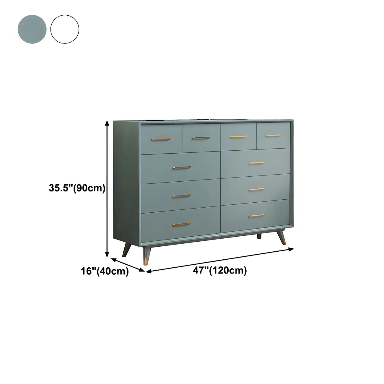 Glam Birch Wood Buffet Table with Multi-Drawers Image - 13 | homeyfad