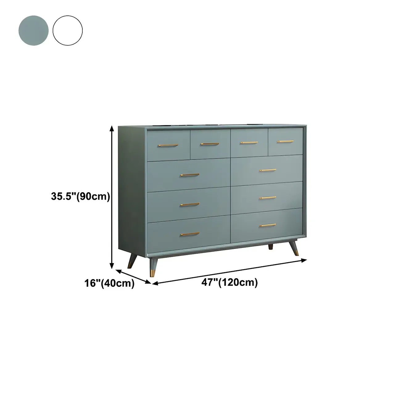 Glam Birch Wood Buffet Table with Multi-Drawers Image - 13