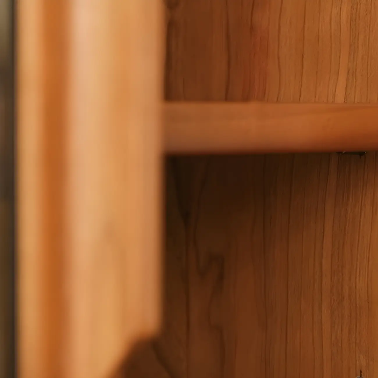 Modern Brown Pine Wood Sideboard with Glass Doors Image - 7 | homeyfad