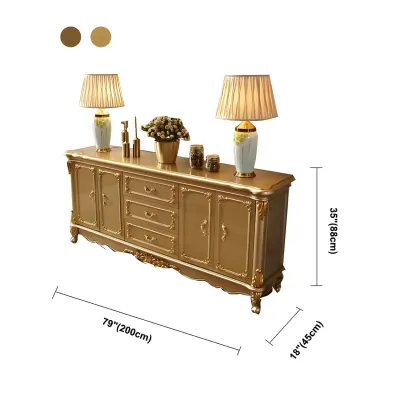 Luxury Gold Wooden Sideboard with Drawers and Doors Image - 29