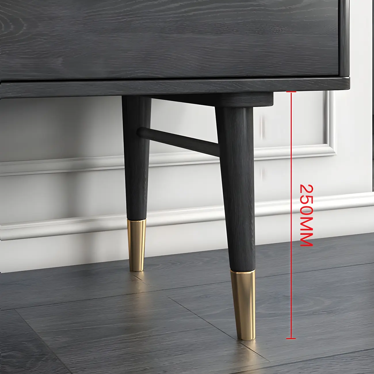 Glam Black Wooden Buffets with Glass Doors & Drawers Image - 11 | homeyfad