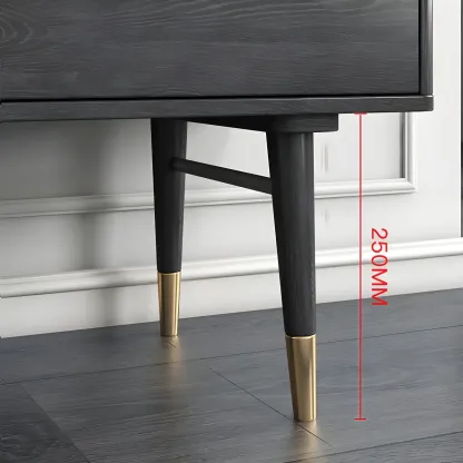 Glam Black Wooden Buffets with Glass Doors & Drawers Image - 11