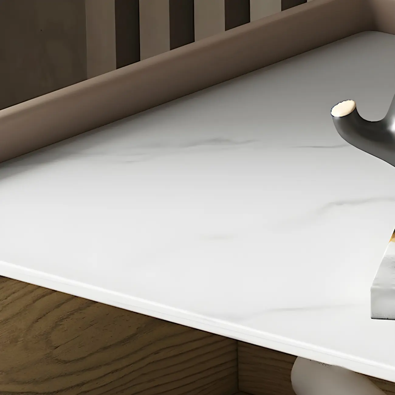 Simplistic White Wooden Bedside Table with Storage Drawers Image - 15 | homeyfad