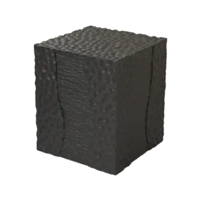 Modern White Square Block End Table for Living Room Decor Image - 4