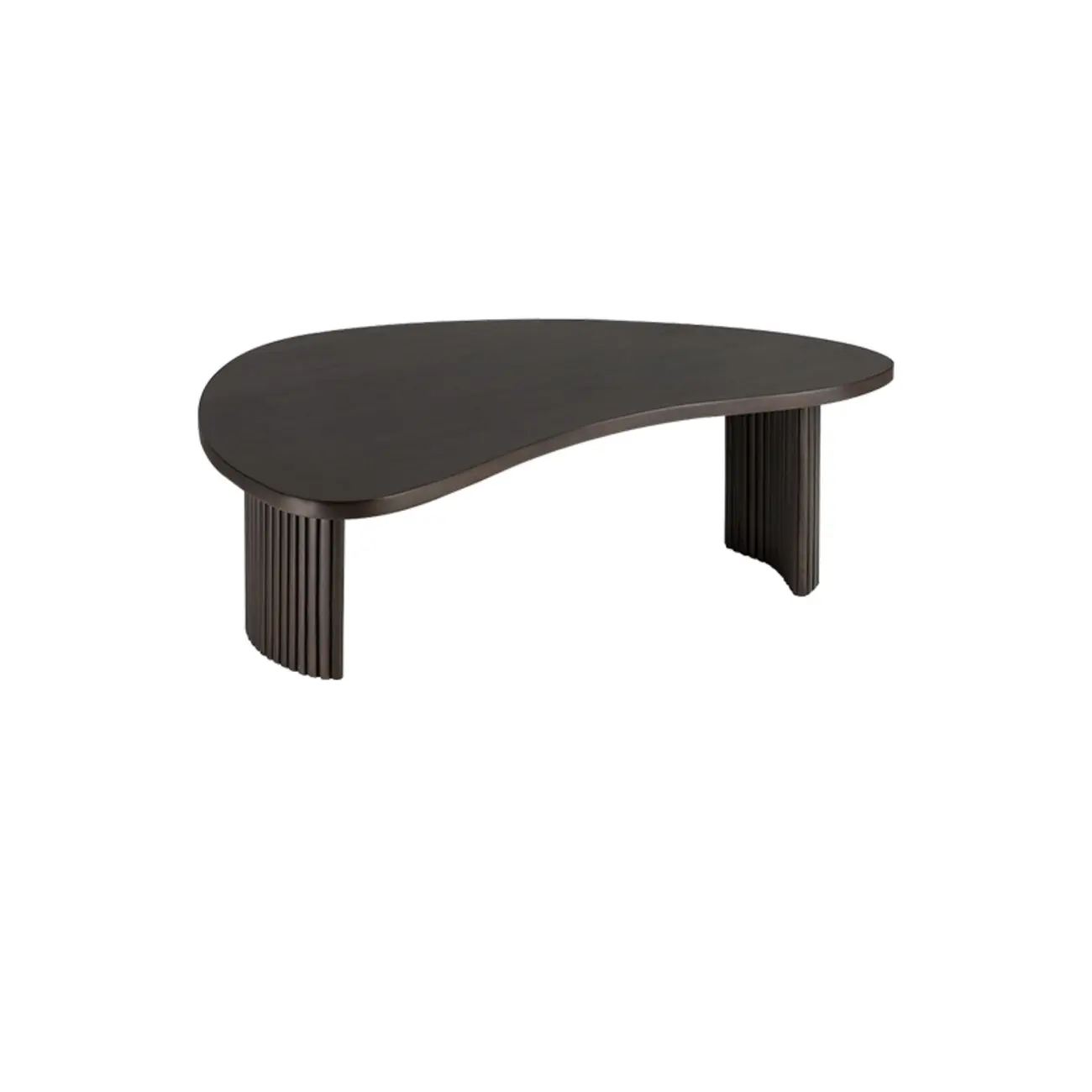 Contemporary Wooden Black Unique Shape Coffee Table Image - 5 | homeyfad