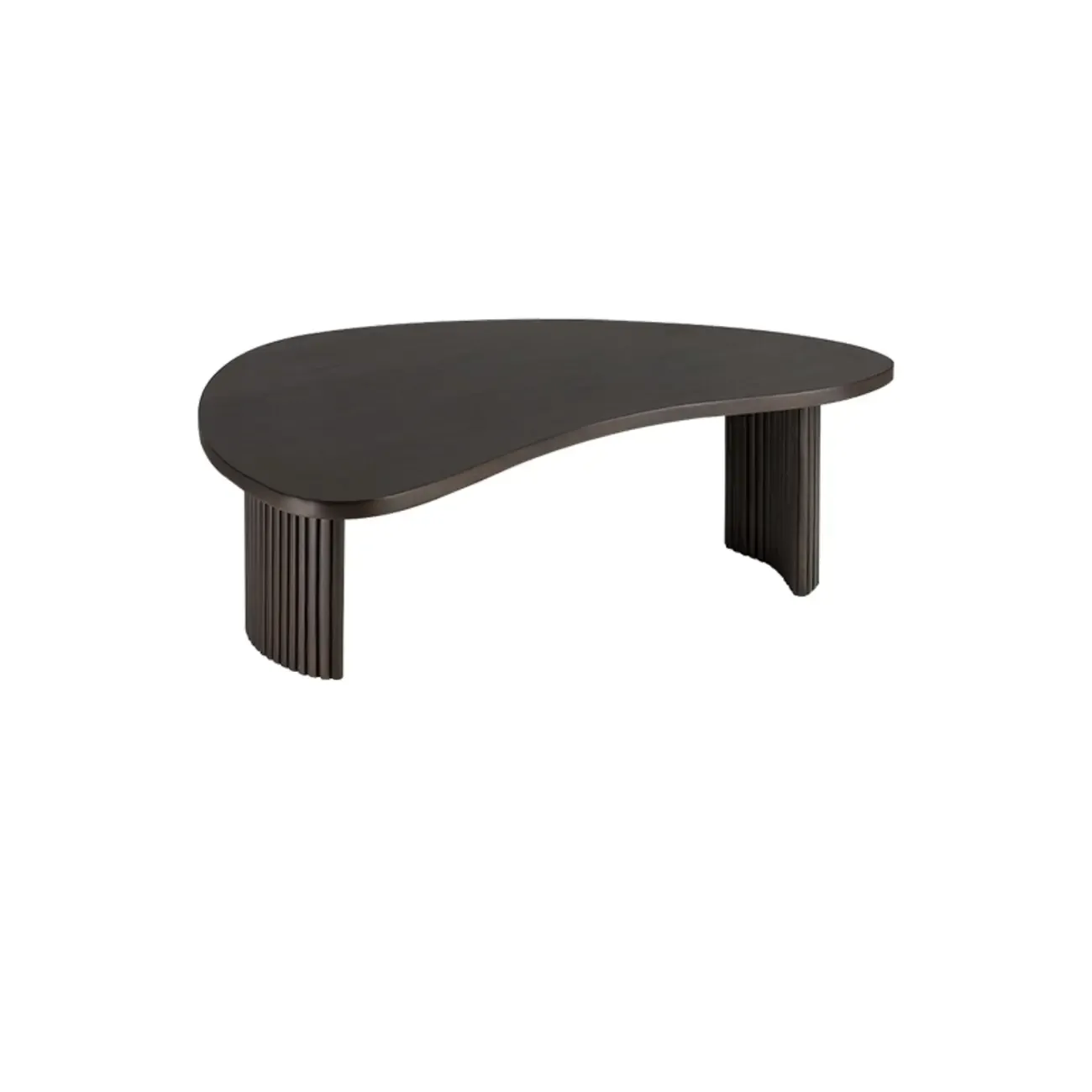 Contemporary Wooden Black Unique Shape Coffee Table Image - 5