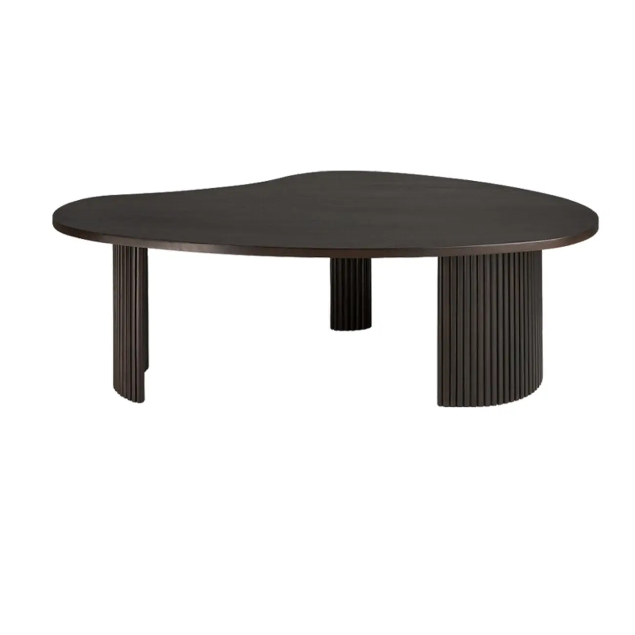 Contemporary Wooden Black Unique Shape Coffee Table Image - 7 | homeyfad