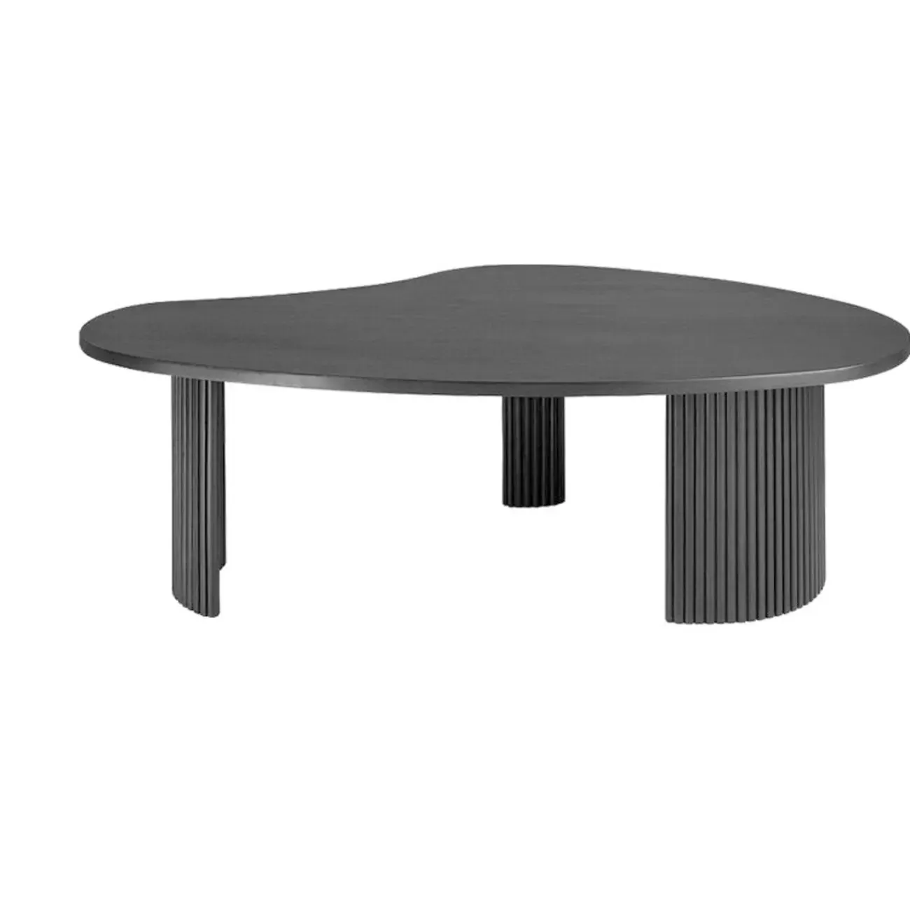 Contemporary Wooden Black Unique Shape Coffee Table Image - 11