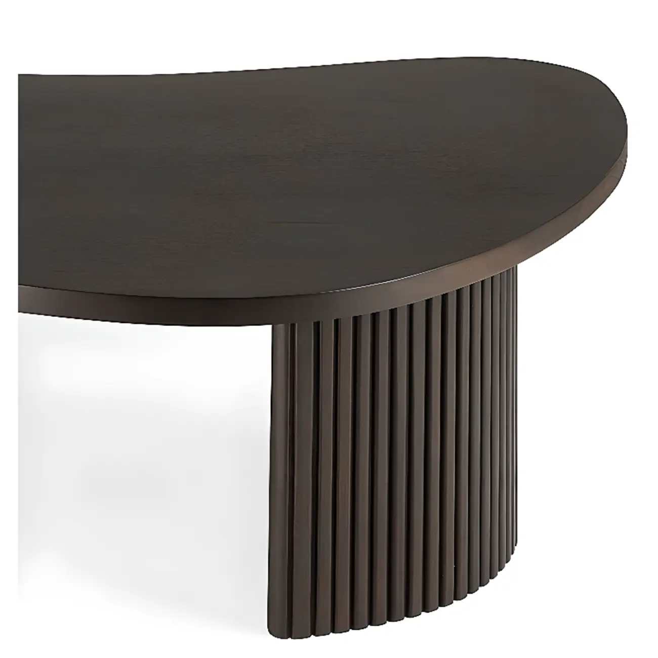 Contemporary Wooden Black Unique Shape Coffee Table Image - 14 | homeyfad