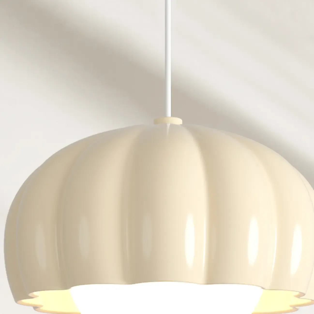Cozy Resin Pink Pumpkin LED Pendant Light for Bedside Image - 9