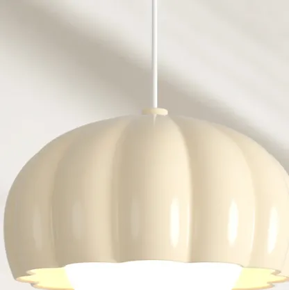 Cozy Resin Pink Pumpkin LED Pendant Light for Bedside Image - 9