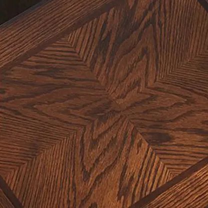 Brown Solid Wood End Table with Storage for Living Room Image - 5