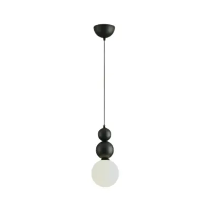 Nordic Frosted Glass Globe Ceiling Light with Extended Cord Image - 5