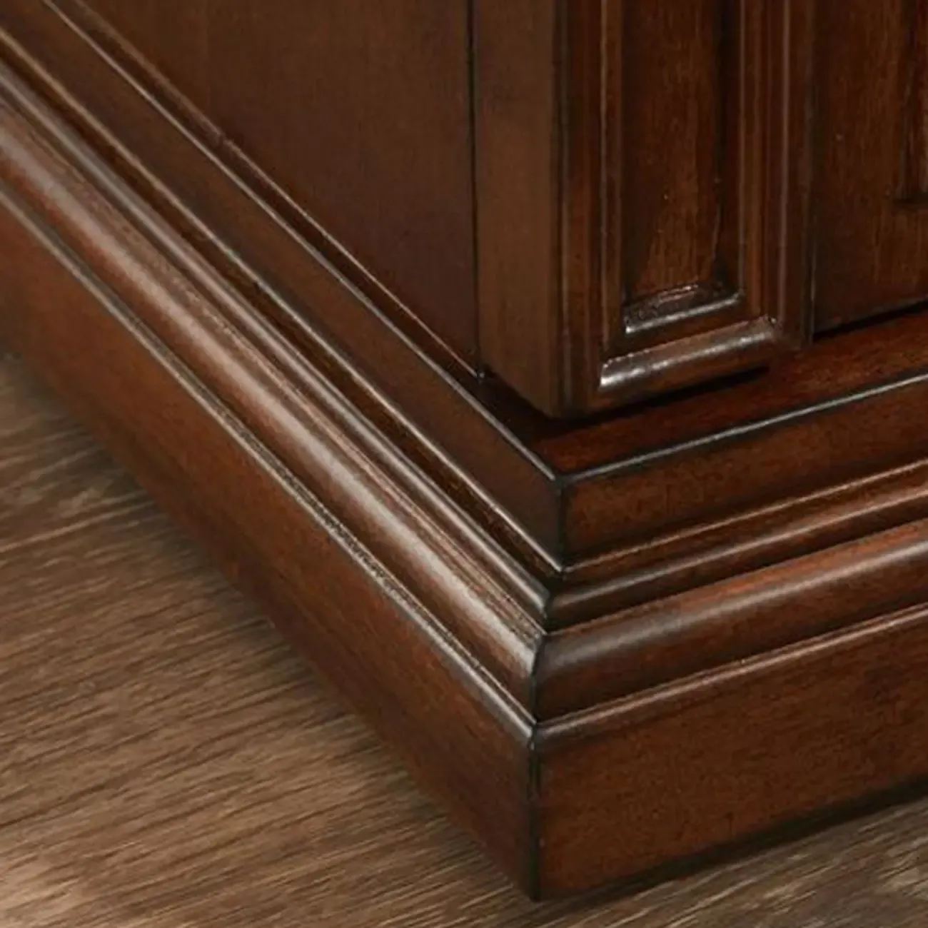 Brown Solid Wood End Table with Storage for Living Room Image - 8