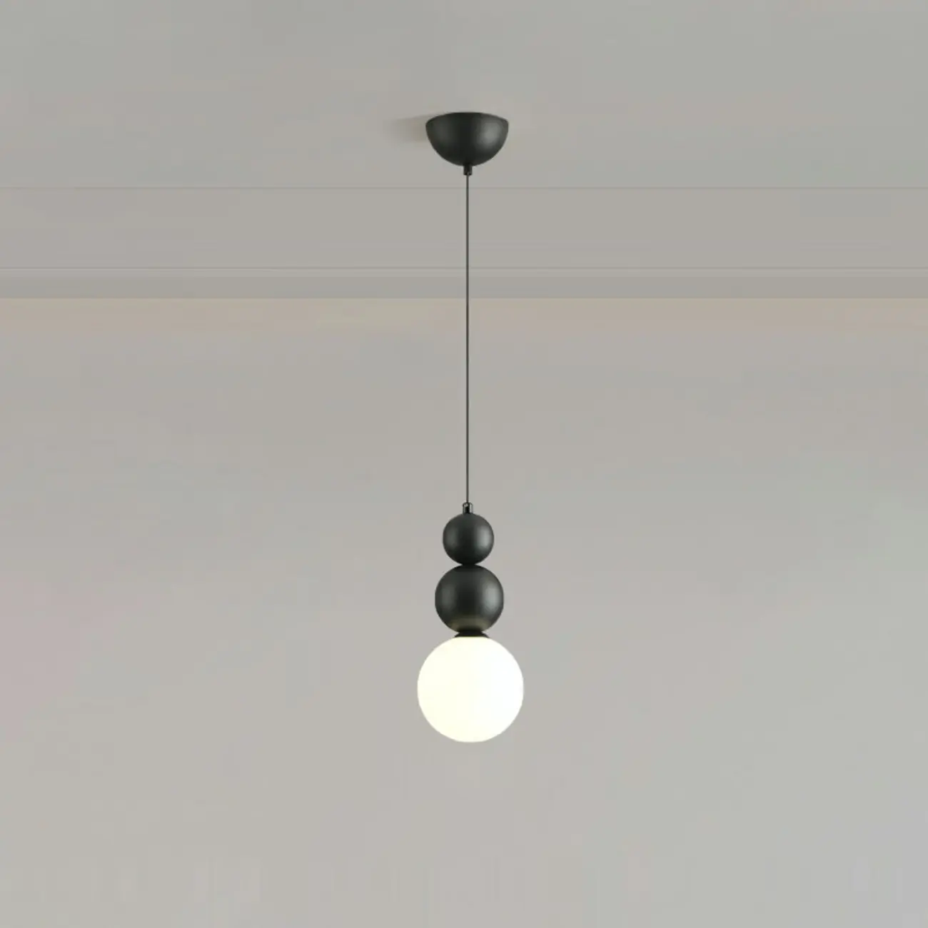 Nordic Frosted Glass Globe Ceiling Light with Extended Cord Image - 7 | homeyfad