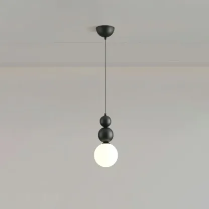 Nordic Frosted Glass Globe Ceiling Light with Extended Cord Image - 7
