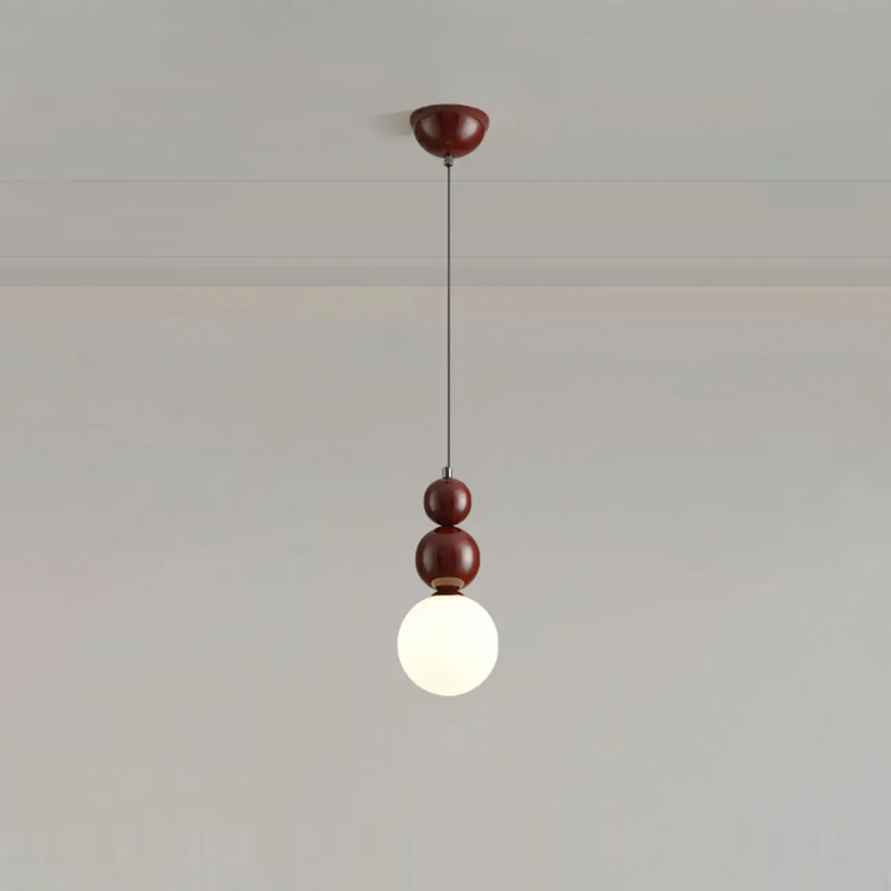 Nordic Frosted Glass Globe Ceiling Light with Extended Cord Image - 8 | homeyfad