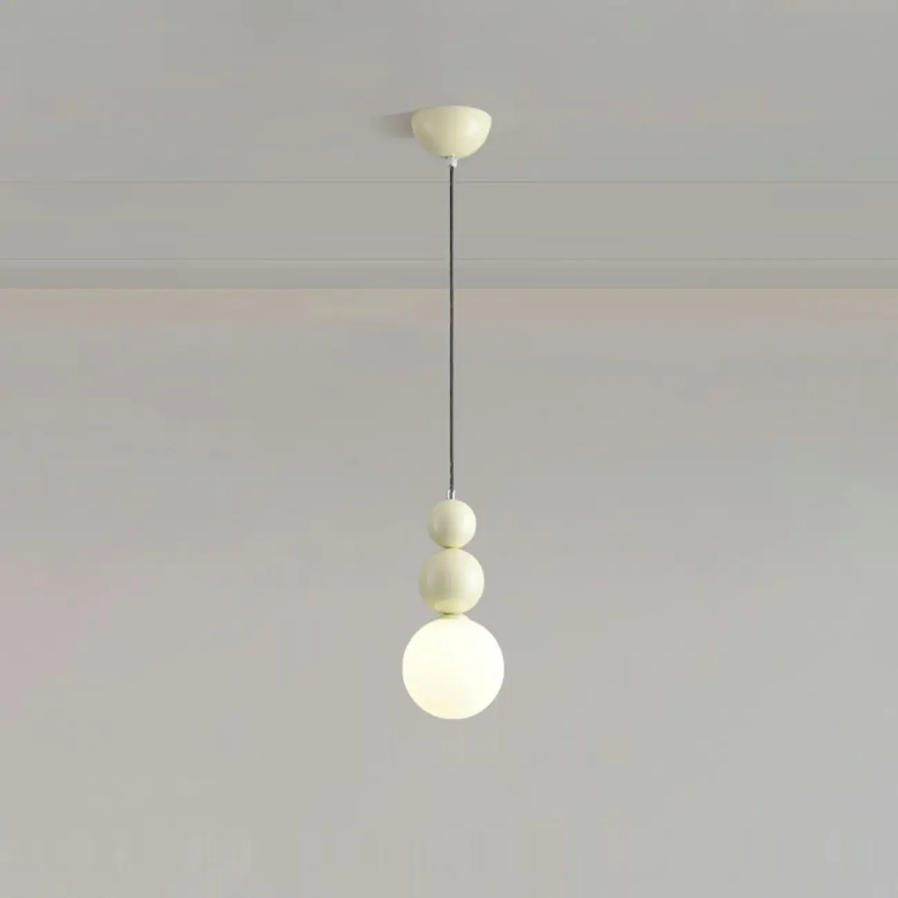 Nordic Frosted Glass Globe Ceiling Light with Extended Cord Image - 9 | homeyfad