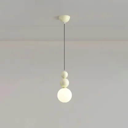 Nordic Frosted Glass Globe Ceiling Light with Extended Cord Image - 9