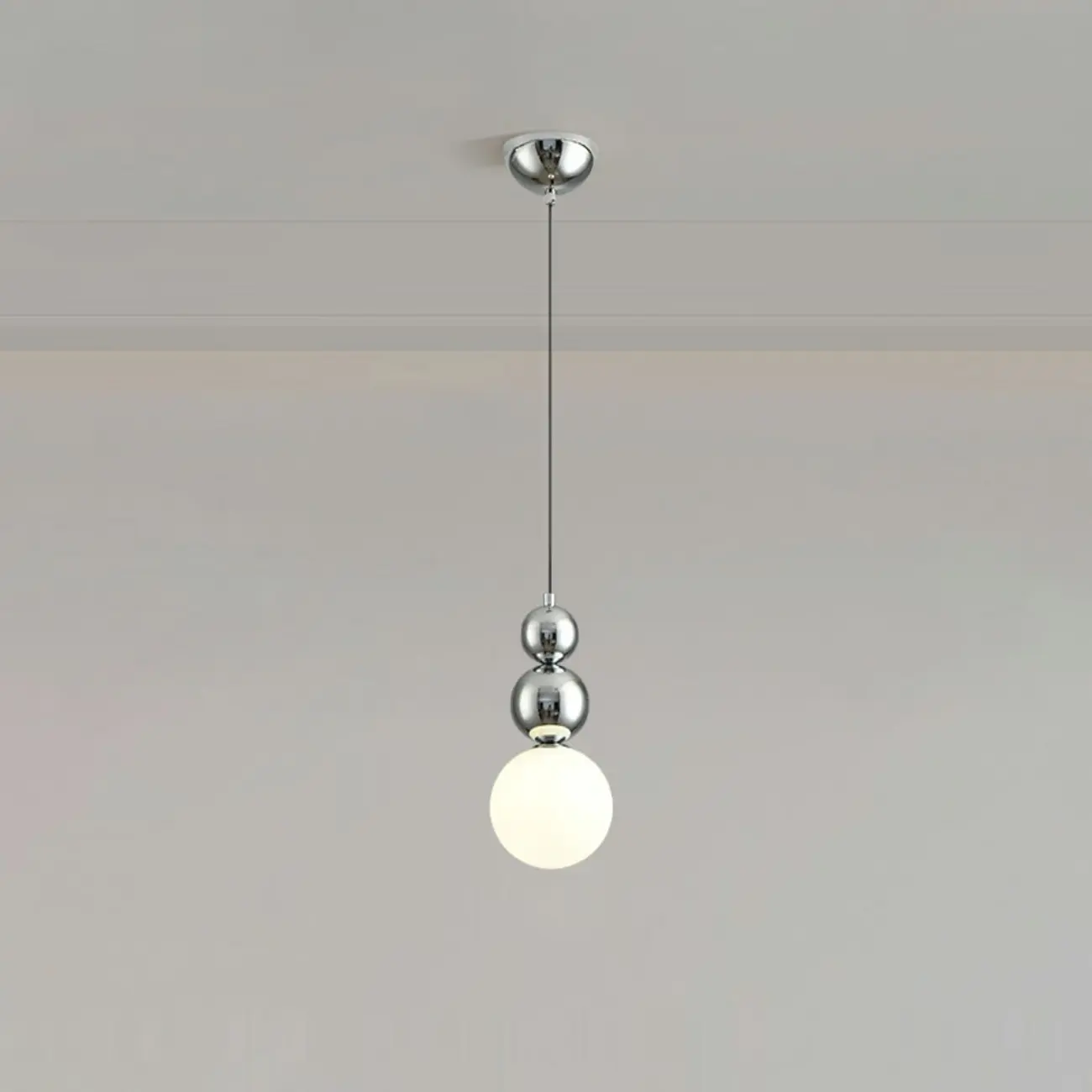 Nordic Frosted Glass Globe Ceiling Light with Extended Cord Image - 11 | homeyfad