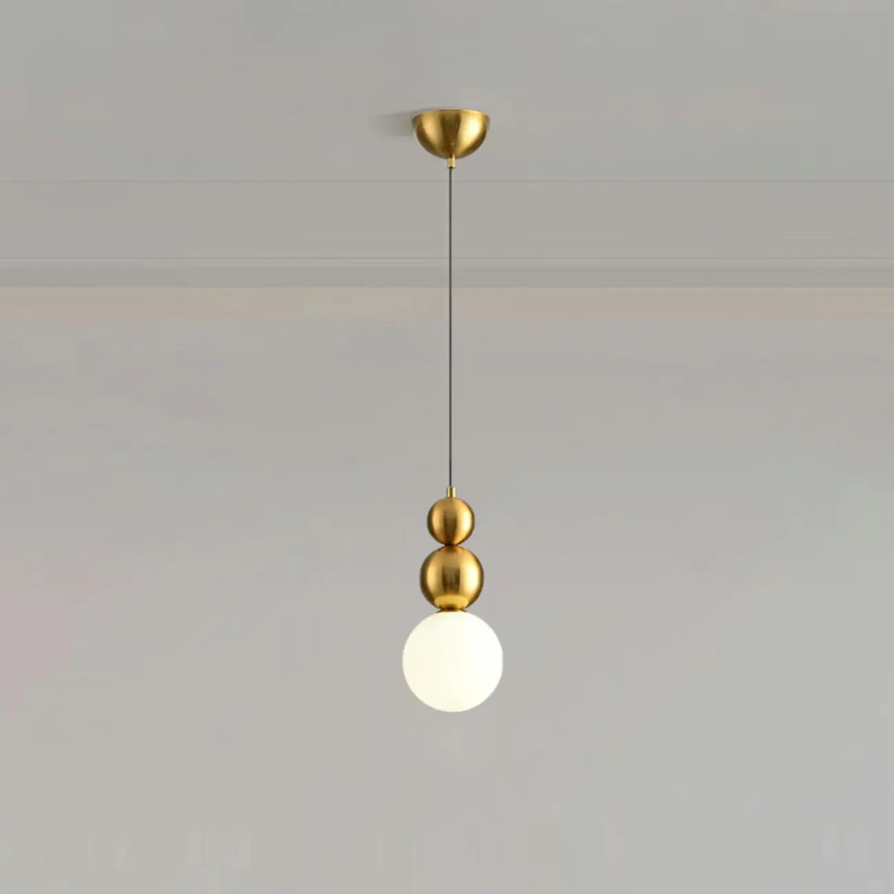 Nordic Frosted Glass Globe Ceiling Light with Extended Cord Image - 12 | homeyfad