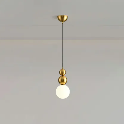 Nordic Frosted Glass Globe Ceiling Light with Extended Cord Image - 12