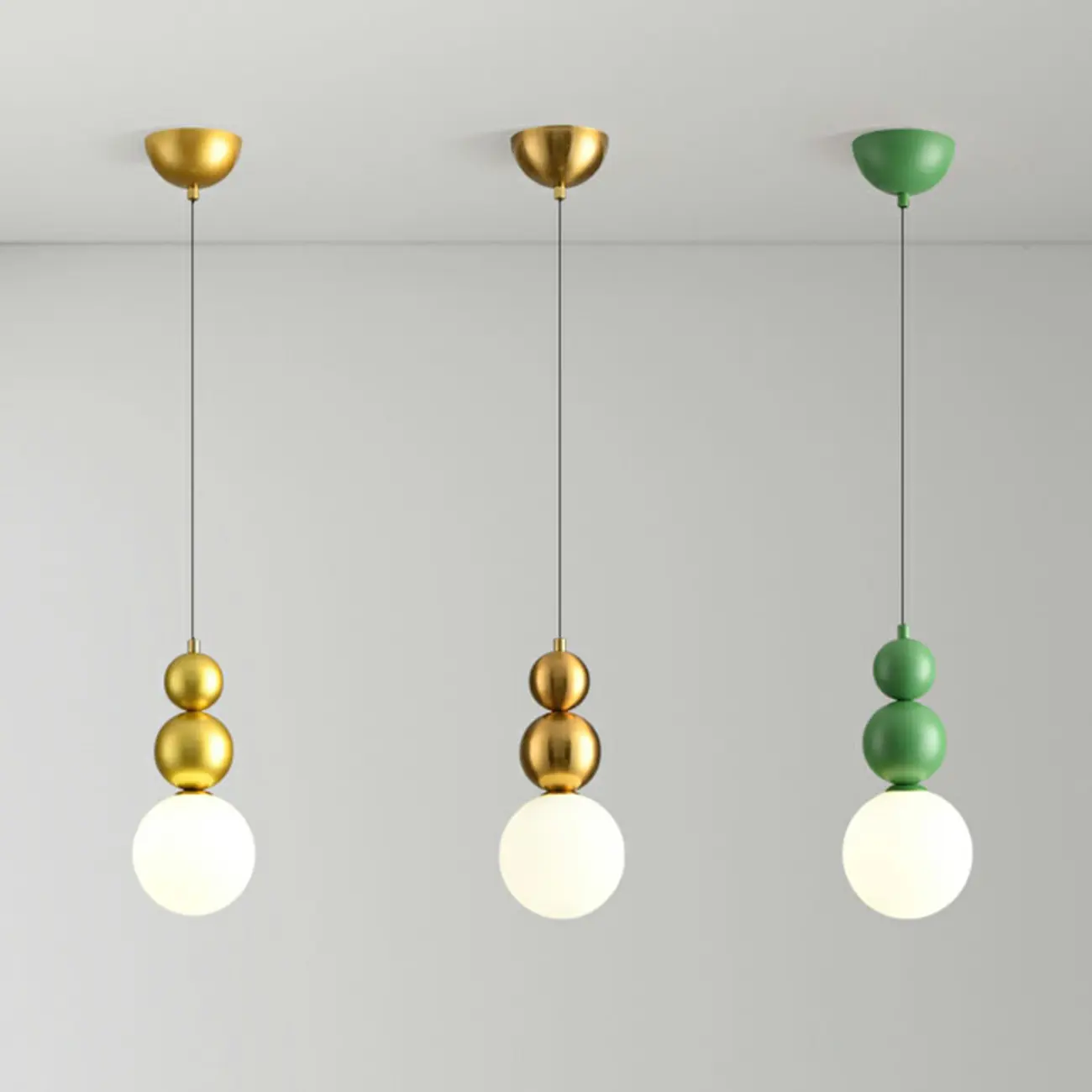 Nordic Frosted Glass Globe Ceiling Light with Extended Cord Image - 16 | homeyfad