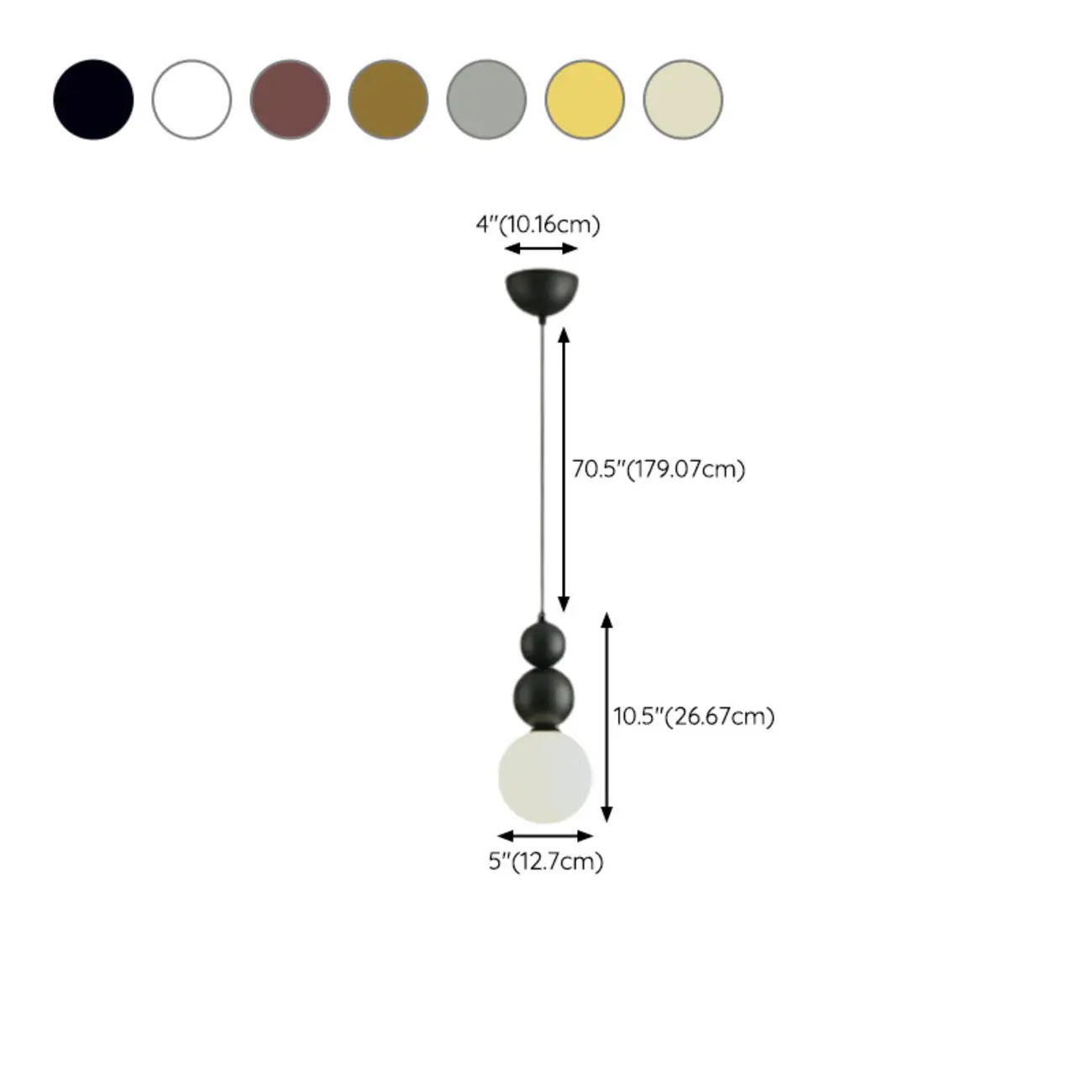 Nordic Frosted Glass Globe Ceiling Light with Extended Cord #size | homeyfad