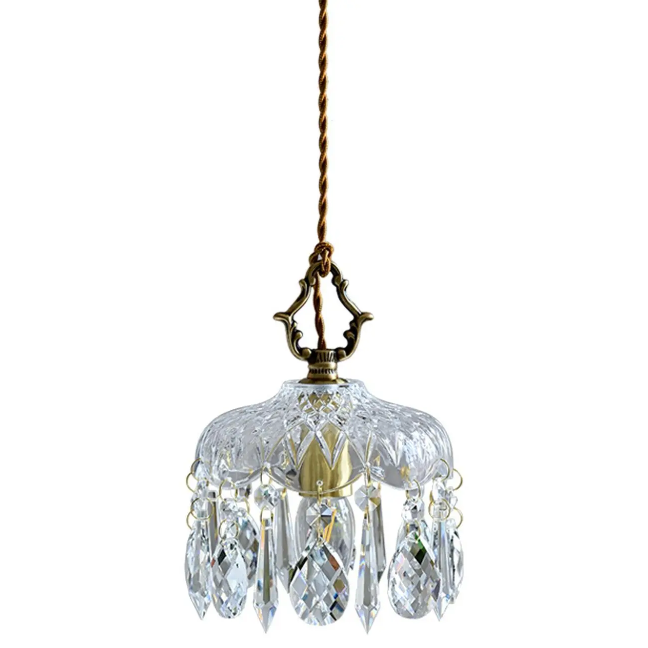 Elegant Clear Crystal Chandelier with Luxurious Accents for Living Room Image - 2 | homeyfad