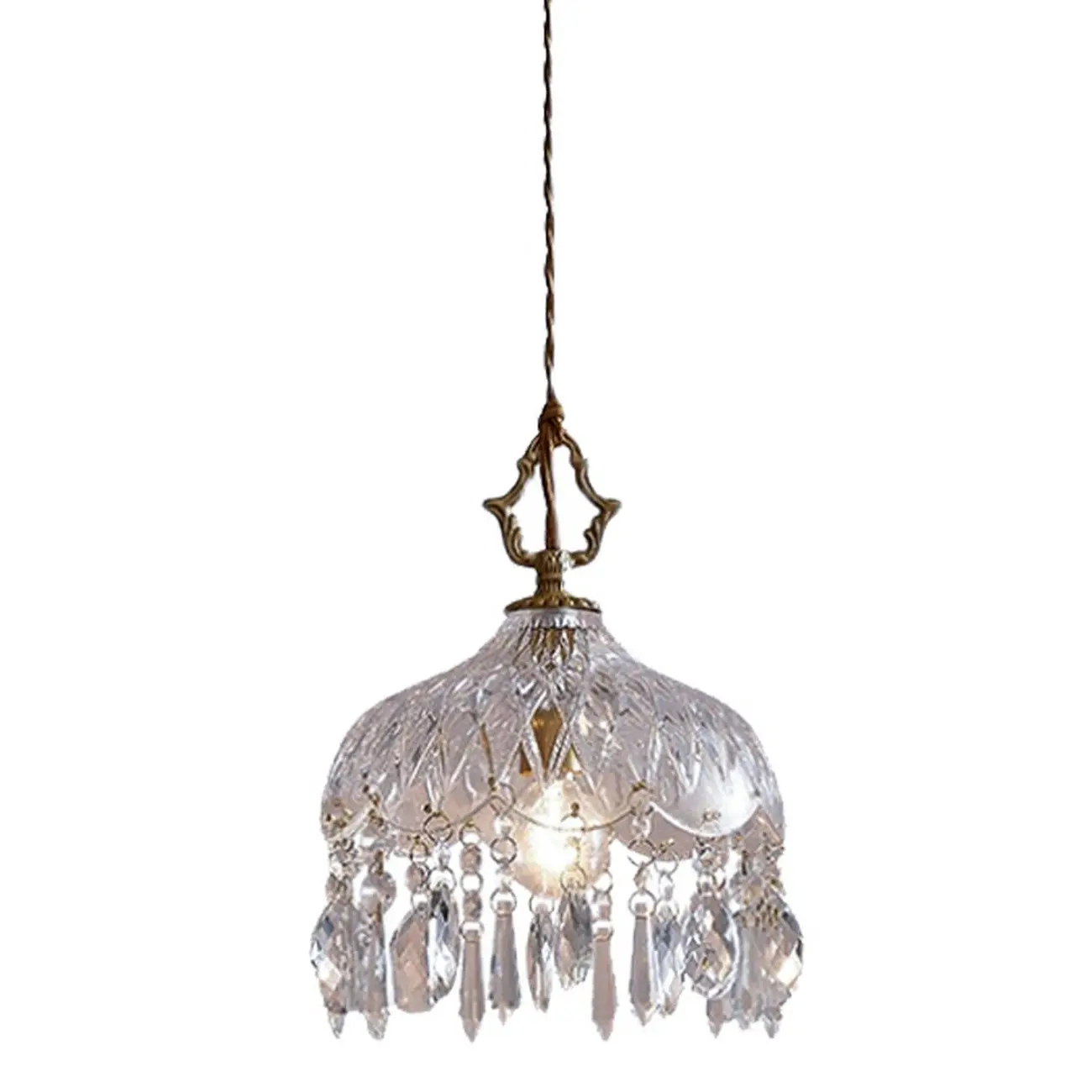 Elegant Clear Crystal Chandelier with Luxurious Accents for Living Room Image - 3 | homeyfad
