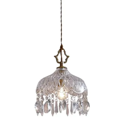 Elegant Clear Crystal Chandelier with Luxurious Accents for Living Room Image - 3