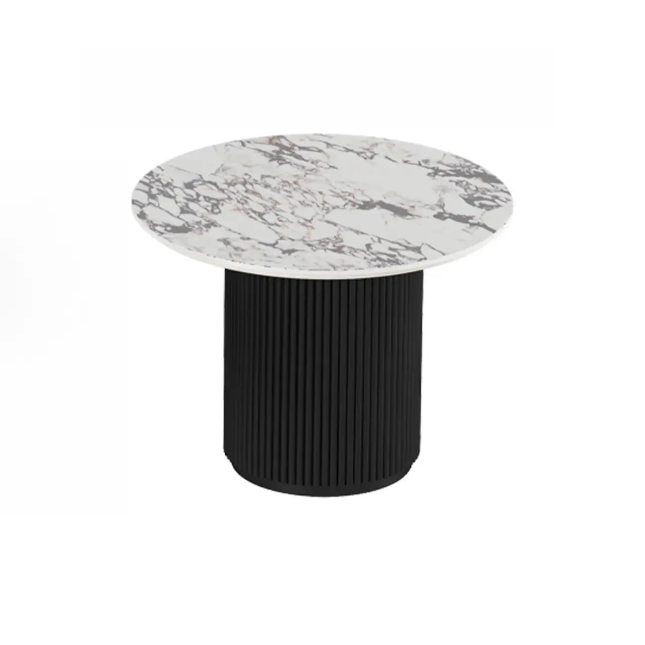 Modern White Nesting Coffee Table Set in Round Design Image - 13