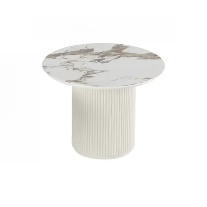 Modern White Nesting Coffee Table Set in Round Design Image - 15