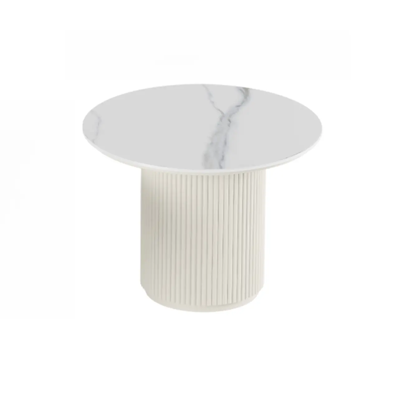 Modern White Nesting Coffee Table Set in Round Design Image - 17 | homeyfad