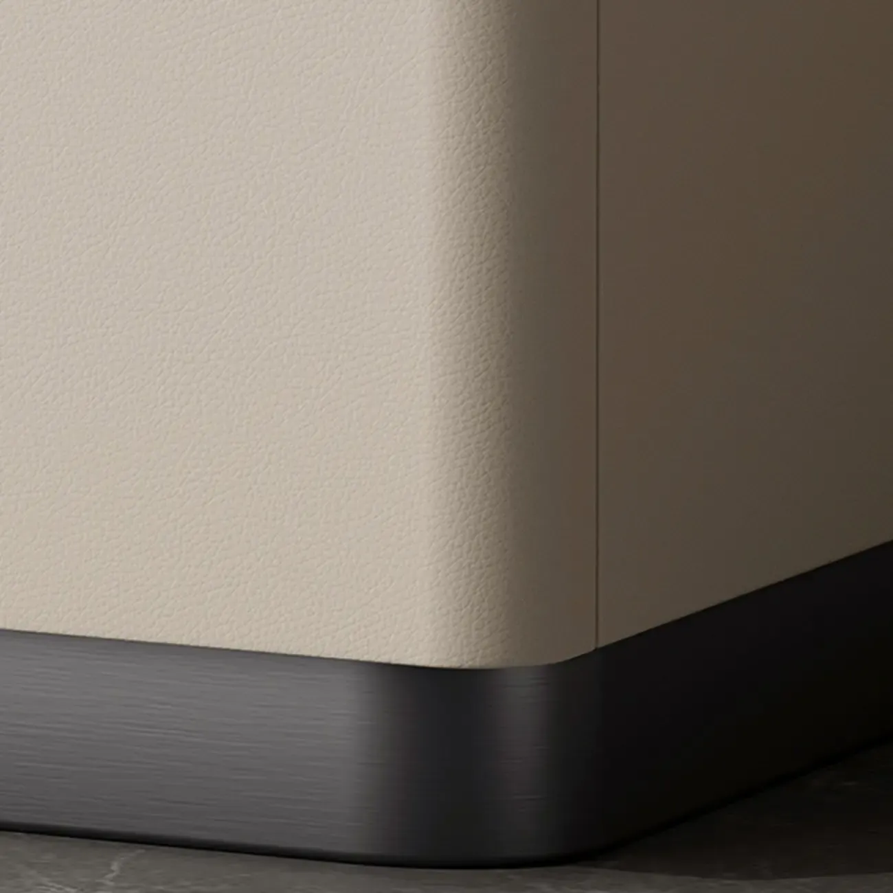 Modern Wooden Bedside Cabinet with Dual Drawers in Cream Image - 4