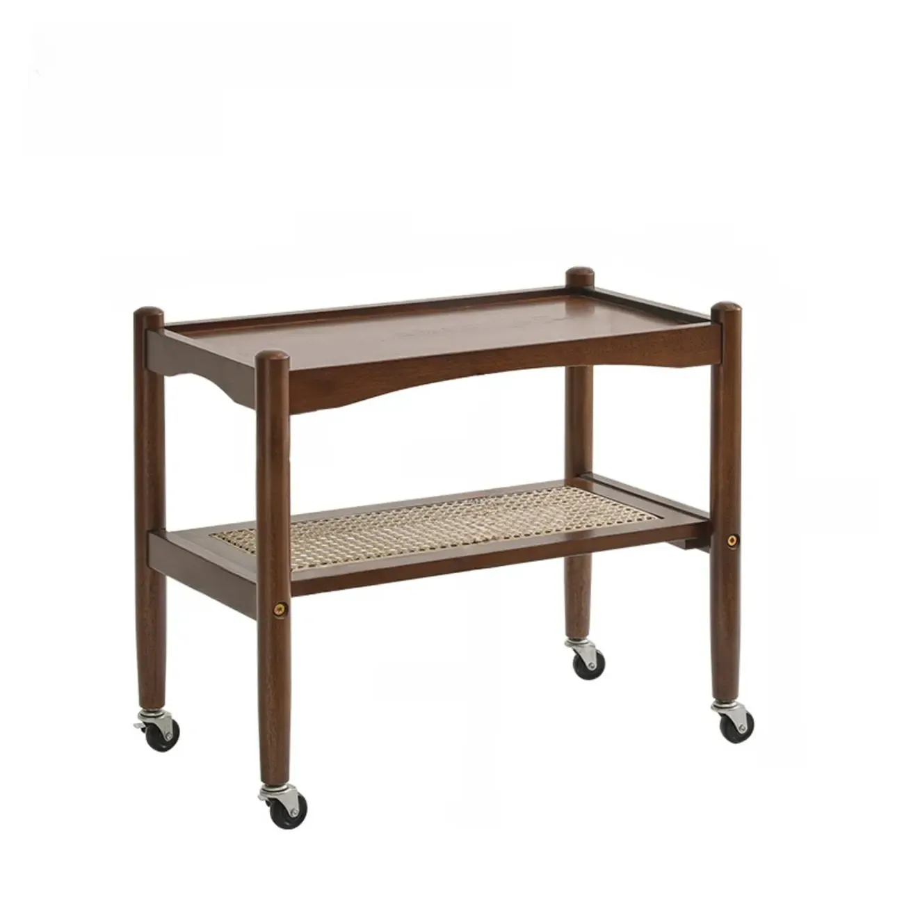 Modern Brown Wood End Table with Storage for Living Room Image - 9