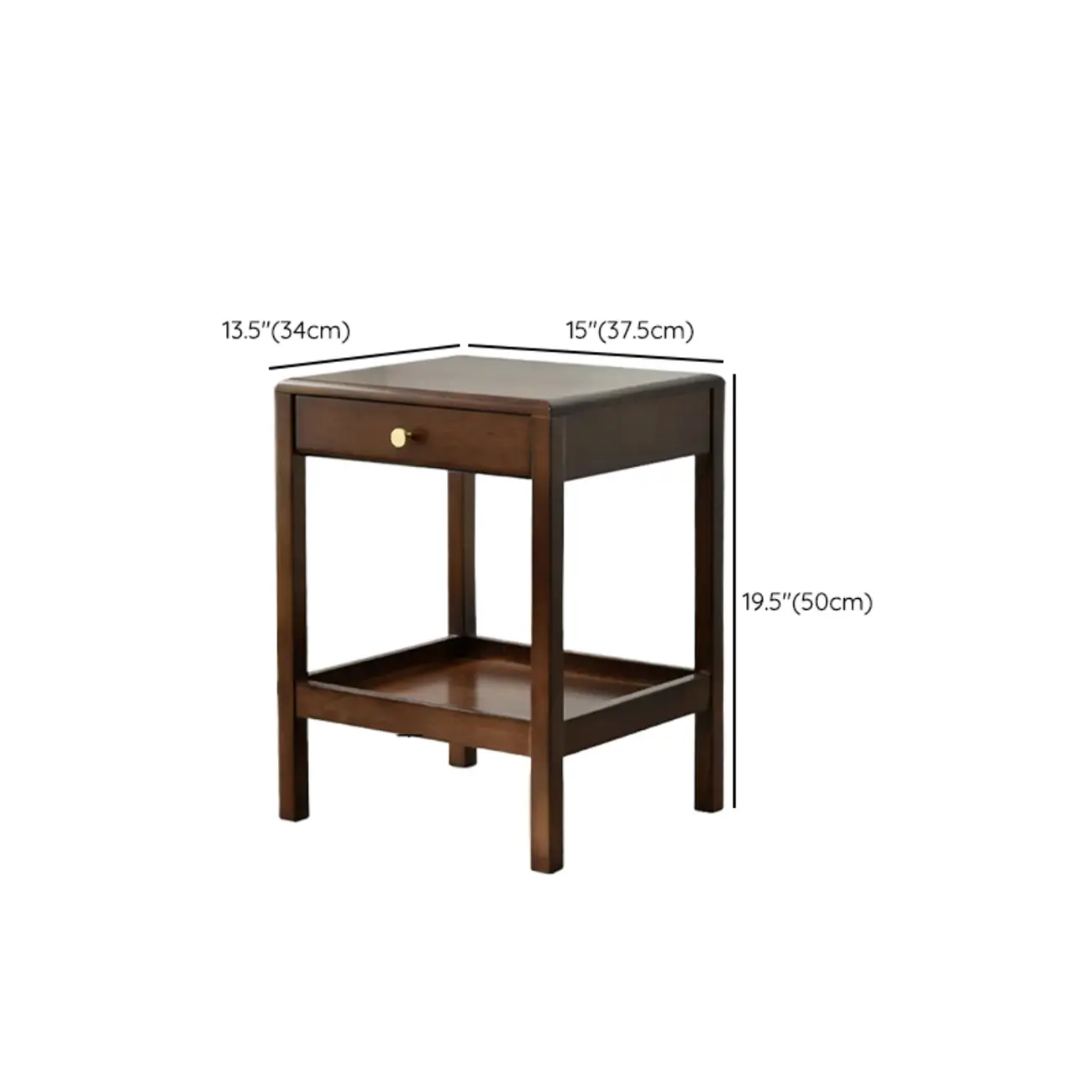 Modern Brown Wood End Table with Storage for Living Room #size | homeyfad