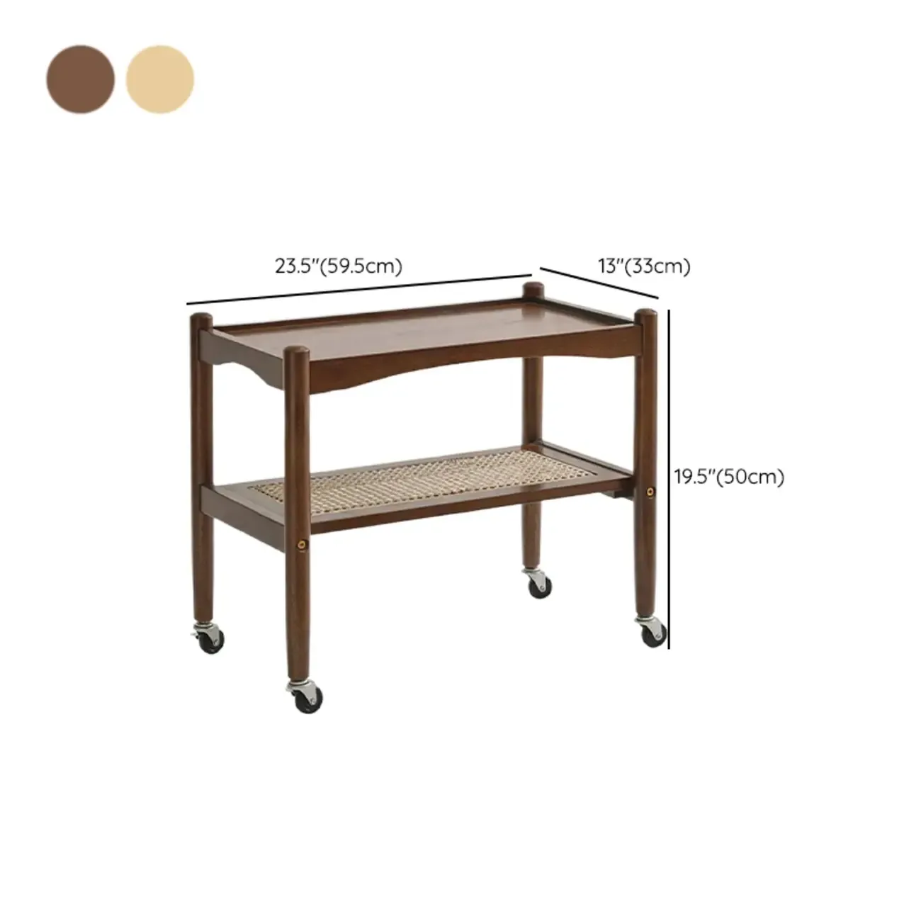 Modern Brown Wood End Table with Storage for Living Room Image - 15