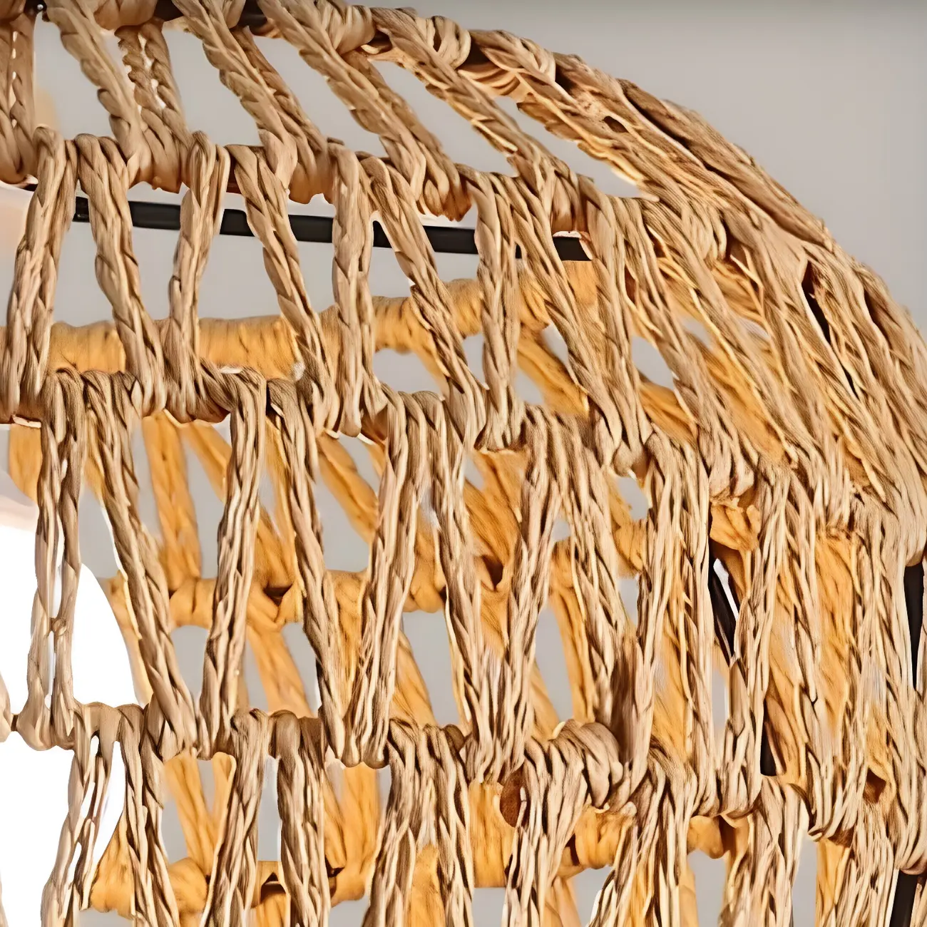 Natural Brown Rattan Pendant Lantern for Modern Dining Decor Image - 11 | homeyfad