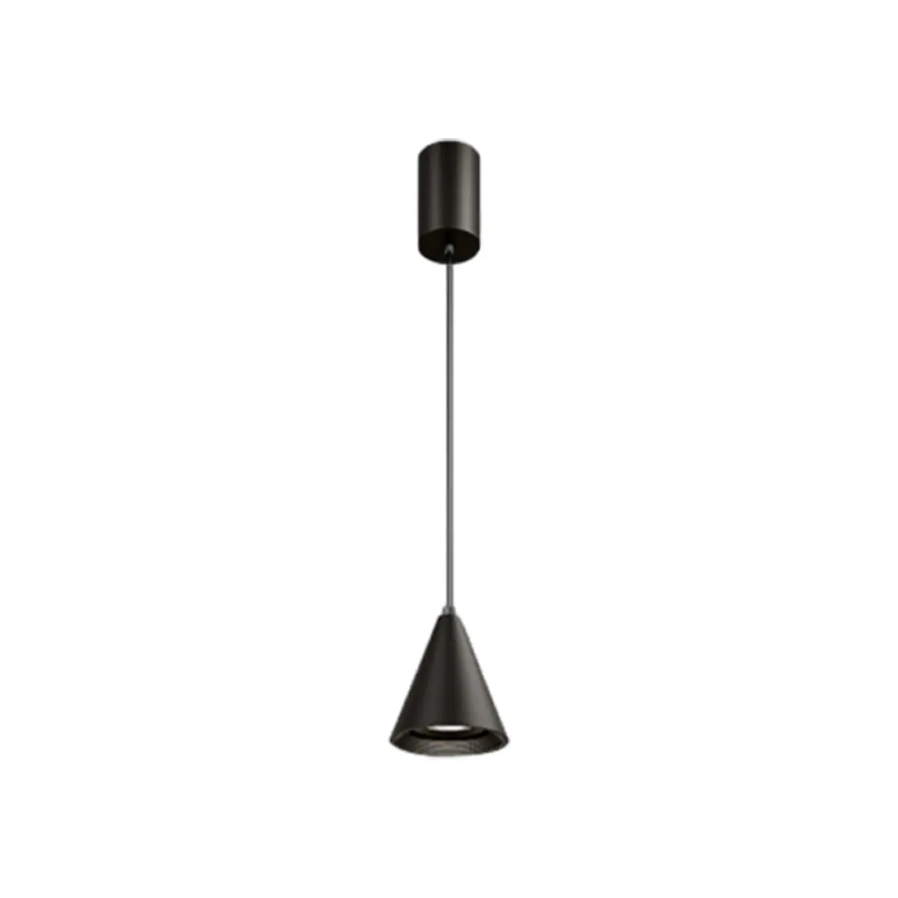 Modern Black and White Metal Cone Pendant Light with Long Cord Image - 5 | homeyfad