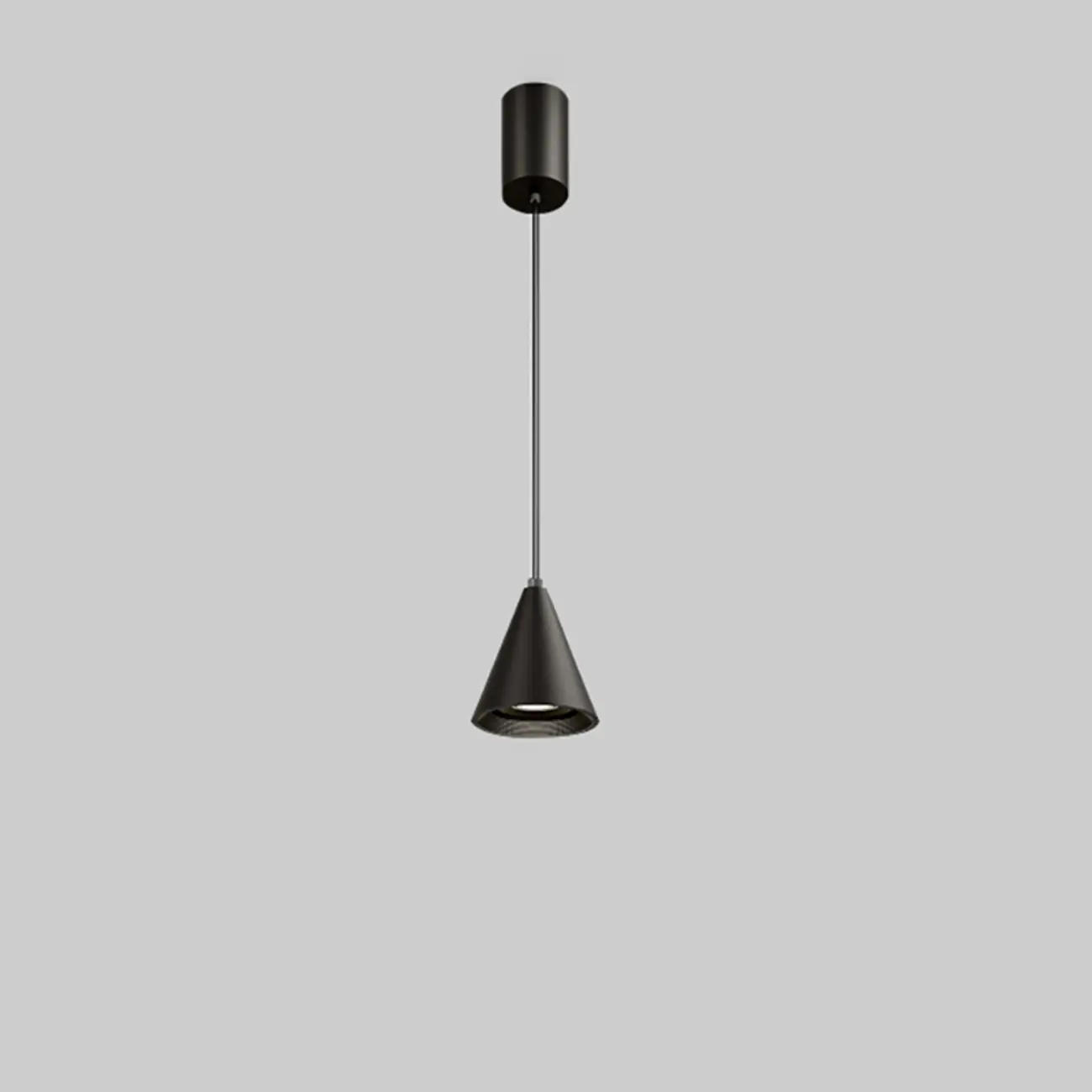 Modern Black and White Metal Cone Pendant Light with Long Cord Image - 6 | homeyfad
