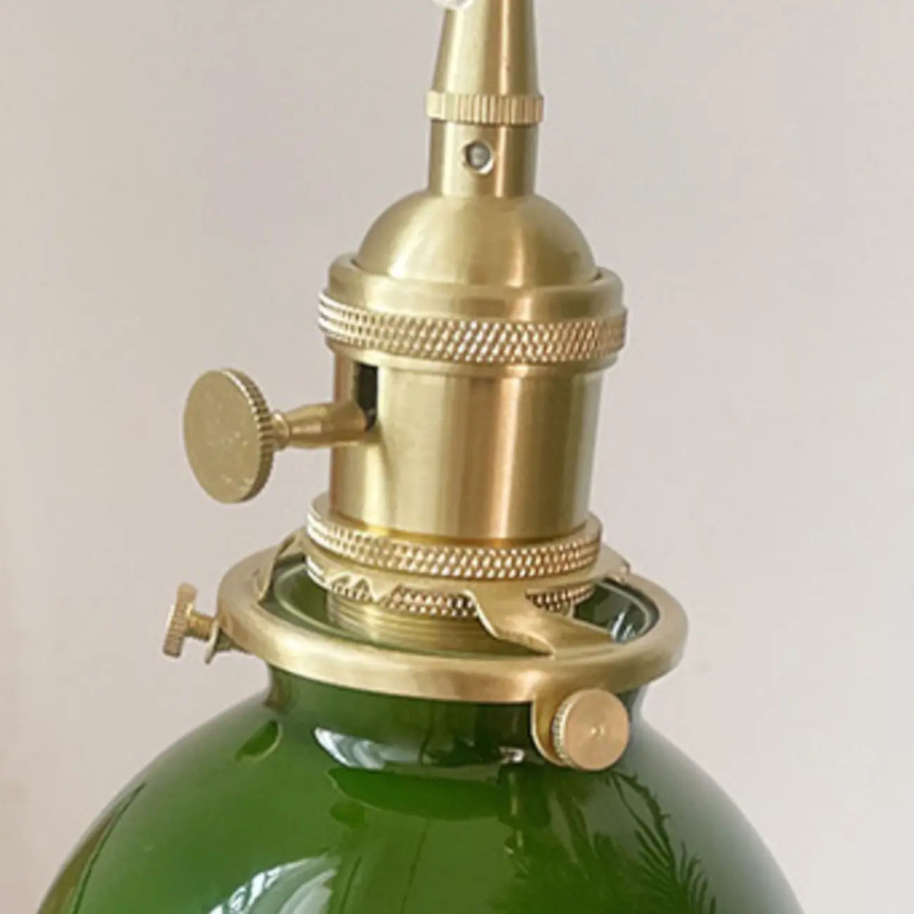 Vintage Green Dome Pendant Lamp with Bright Glass for Living Room Image - 6 | homeyfad